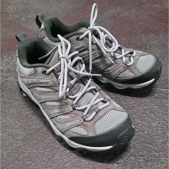 Merrell Women Moab 3 J035888 sz 7.5 W wide tan brown Hiking Shoe Sneaker Vibram - Picture 1 of 11